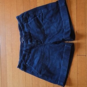 Dear Johm, Hampton Flat Front Cuffed Jean Shorts, Dark Blue, EUC, Women's 29